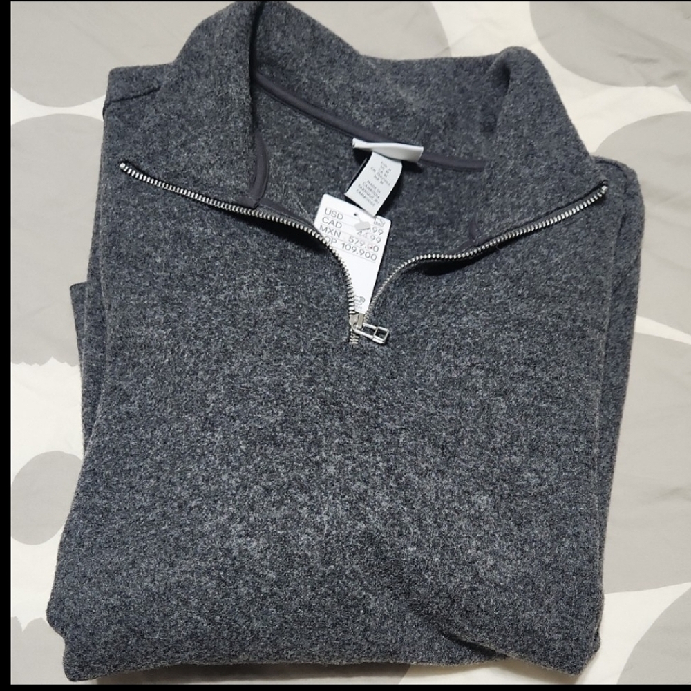 H & M Men Regular Fit Half Zip Sweater